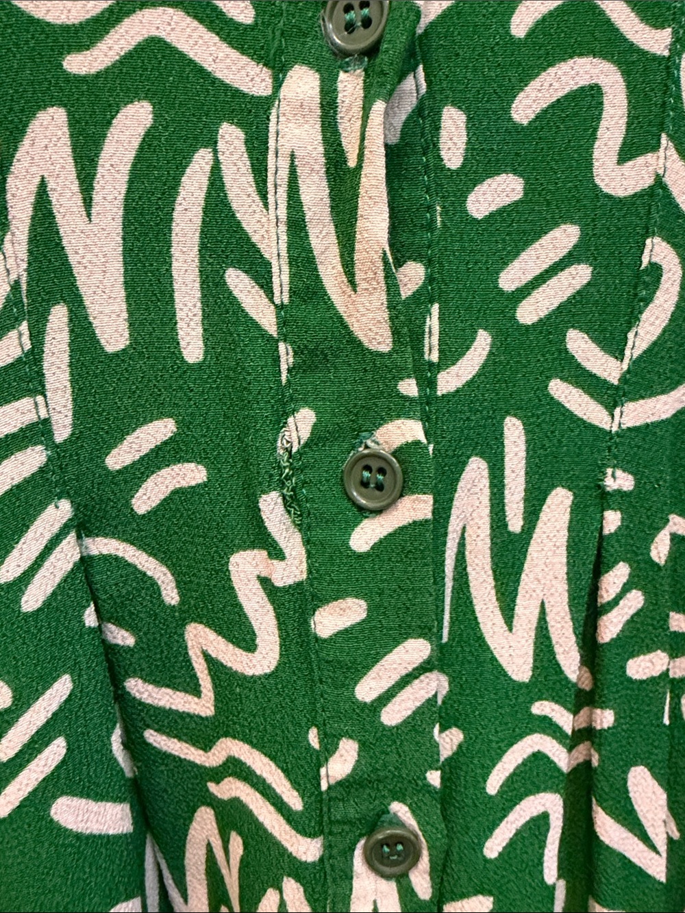 Zara Green Printed V-Neck Maxi Dress - Unbranded - Picture 11 of 16